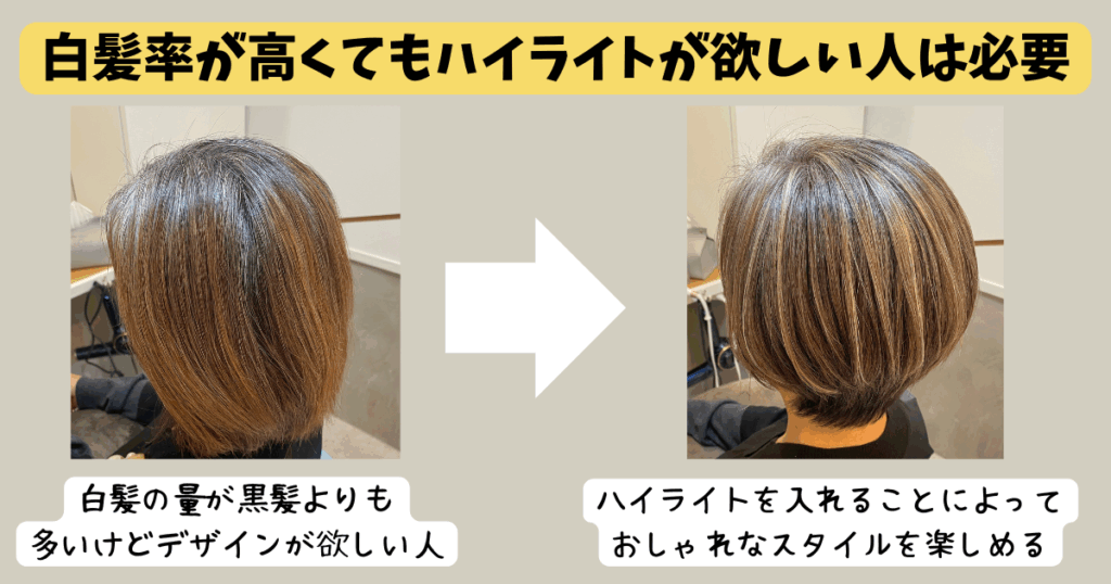 白髪ぼかしハイライトが伸びてきたら？