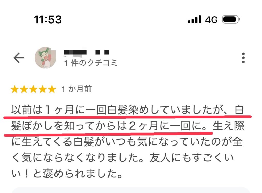 白髪ぼかし 1年続けると