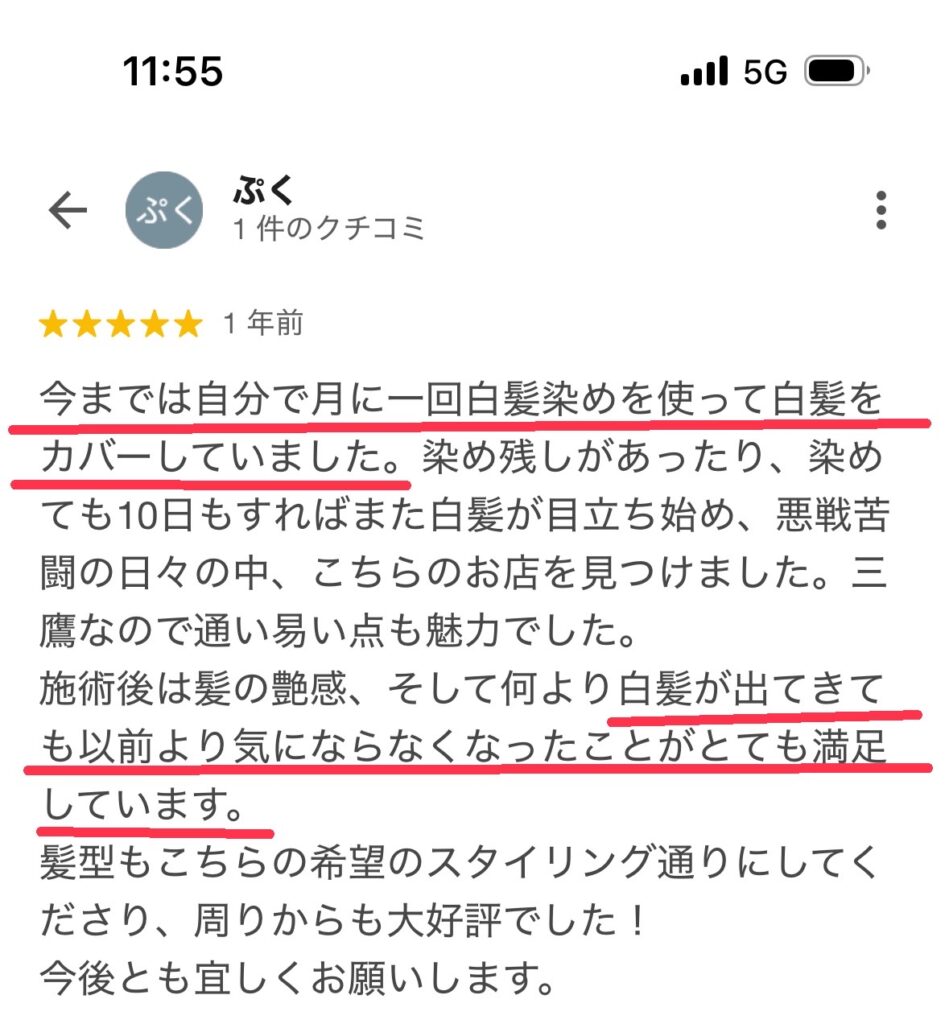 白髪ぼかし 1年続けると