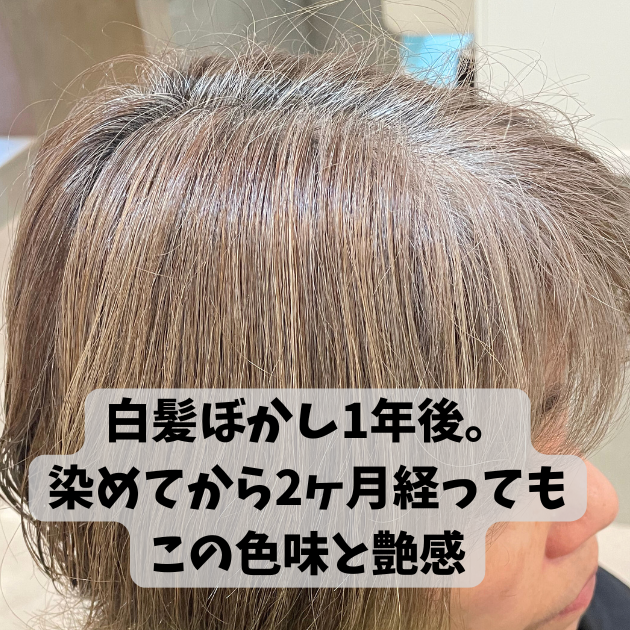 白髪ぼかし　1年続けると
