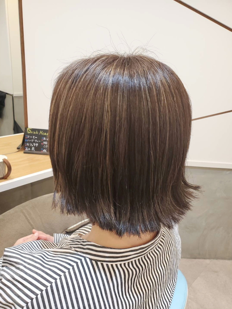 白髪ぼかし　40代女性