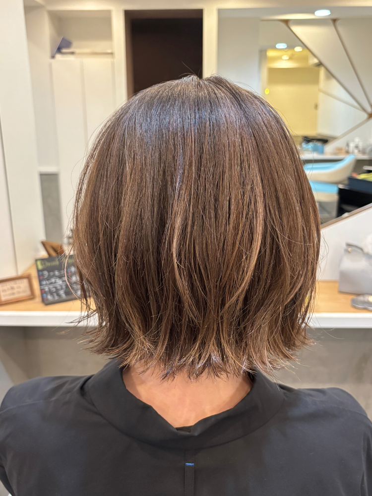 40代女性　白髪ぼかし