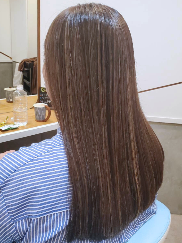 50代女性　白髪ぼかし