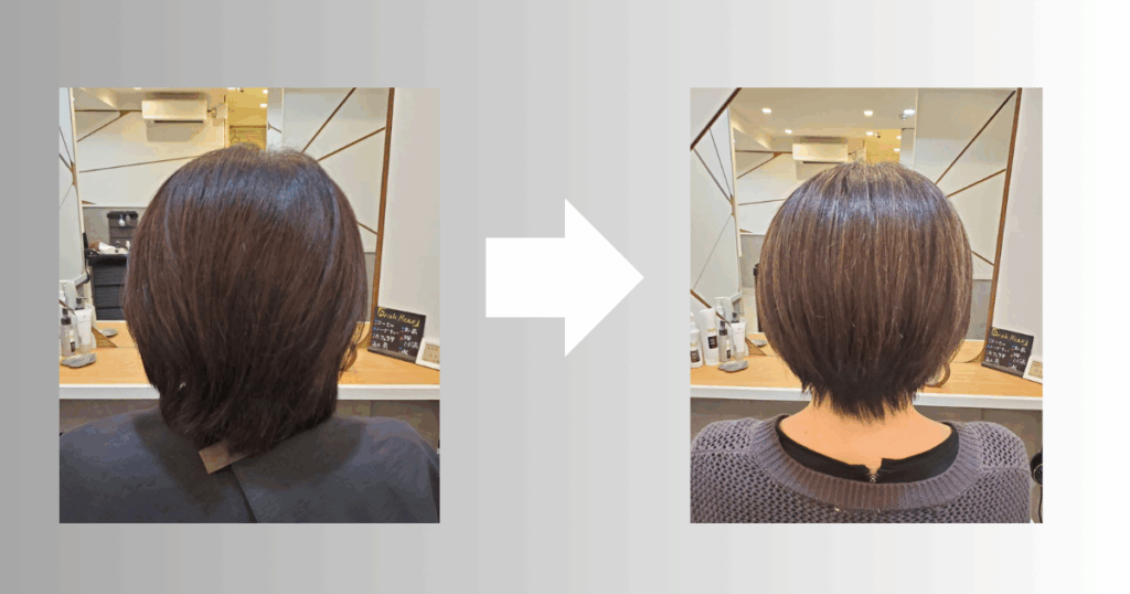 40代女性　白髪ぼかし