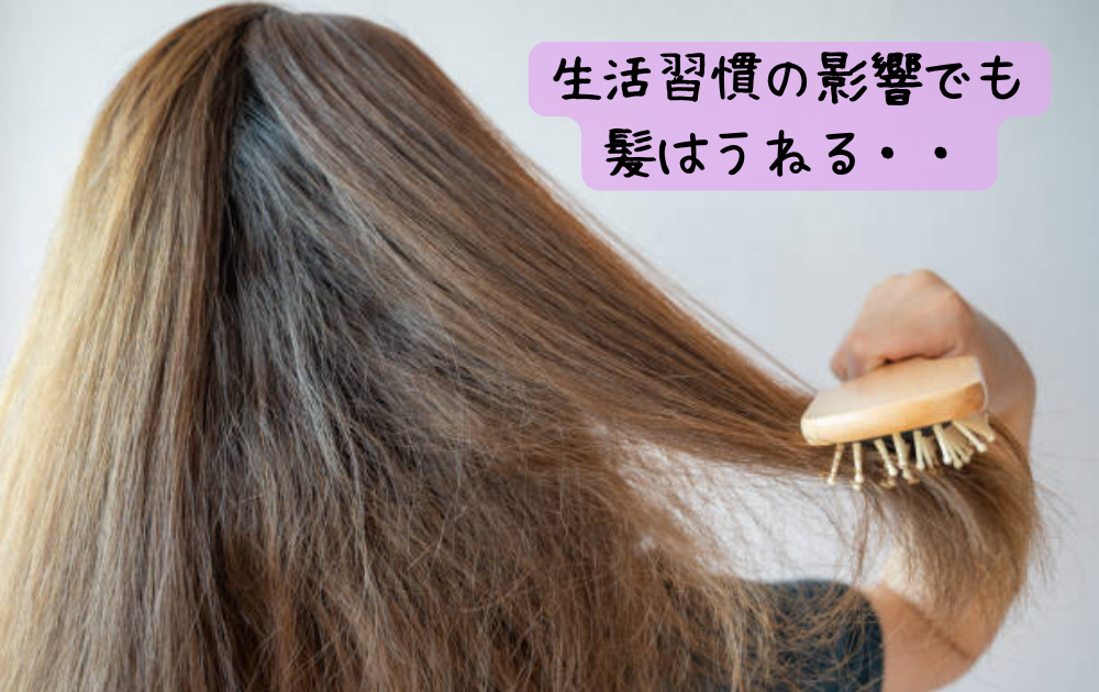 髪のうねりとパサつき