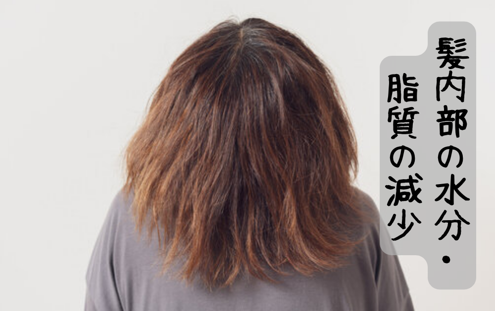 髪のうねりとパサつき