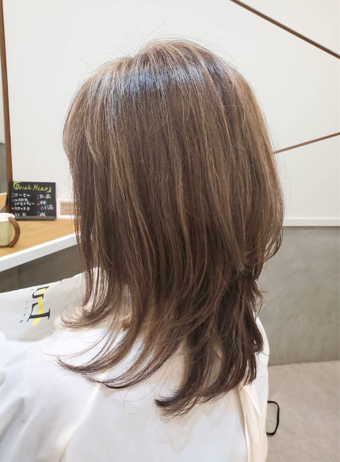 白髪ぼかしハイライト