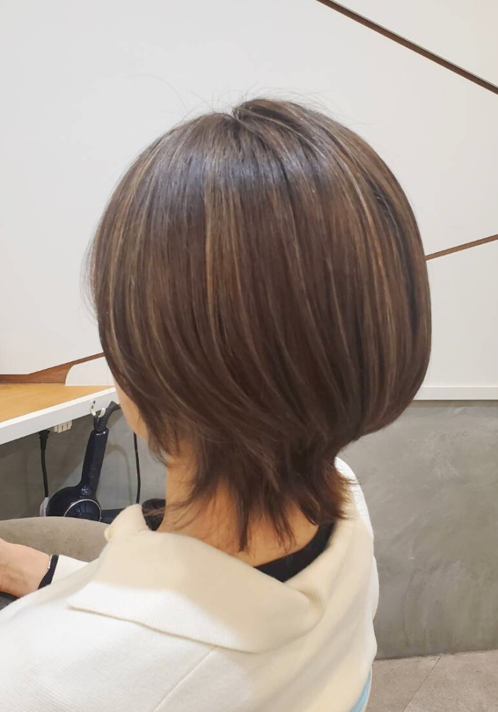 白髪ぼかしハイライト