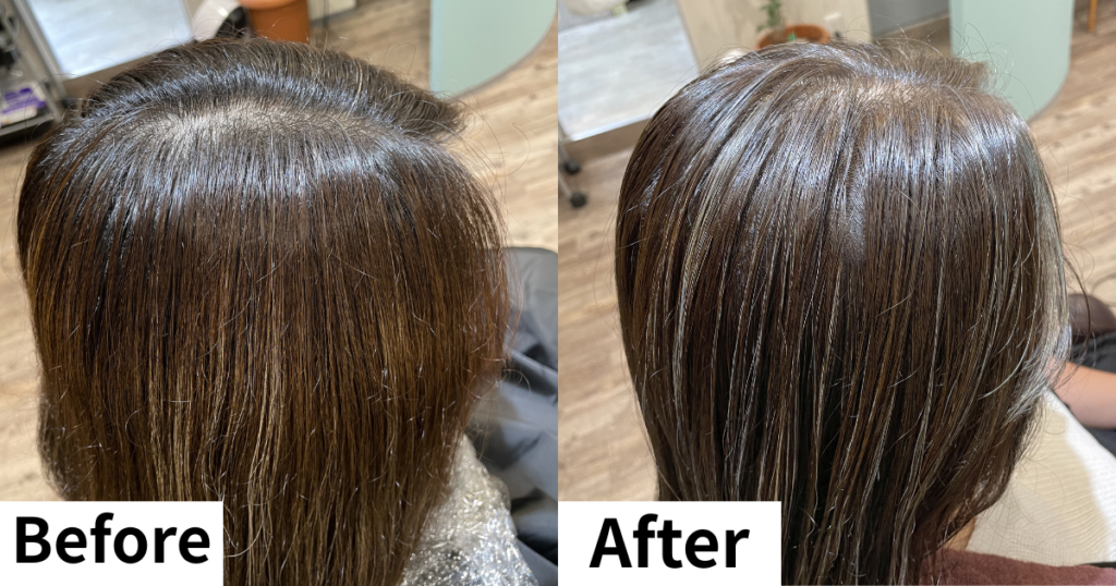 白髪ぼかし　40代女性