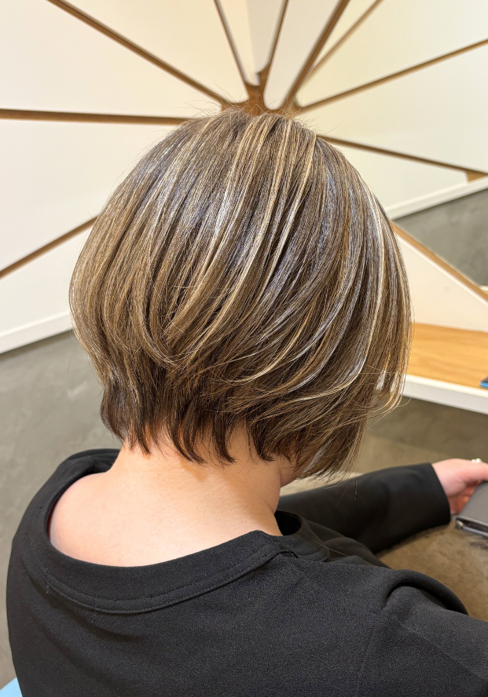 白髪ぼかし　ルクスヘアーサロン
