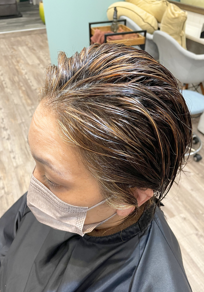 白髪ぼかしハイライト