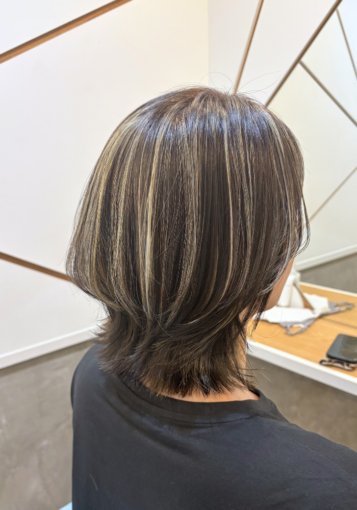 白髪ぼかしハイライト