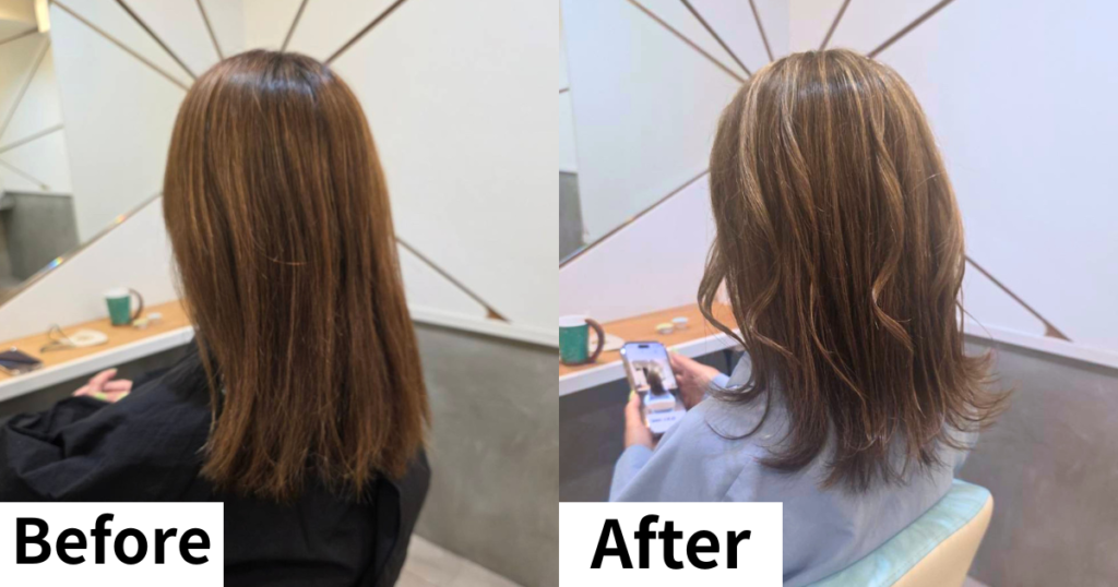 白髪ぼかしハイライト